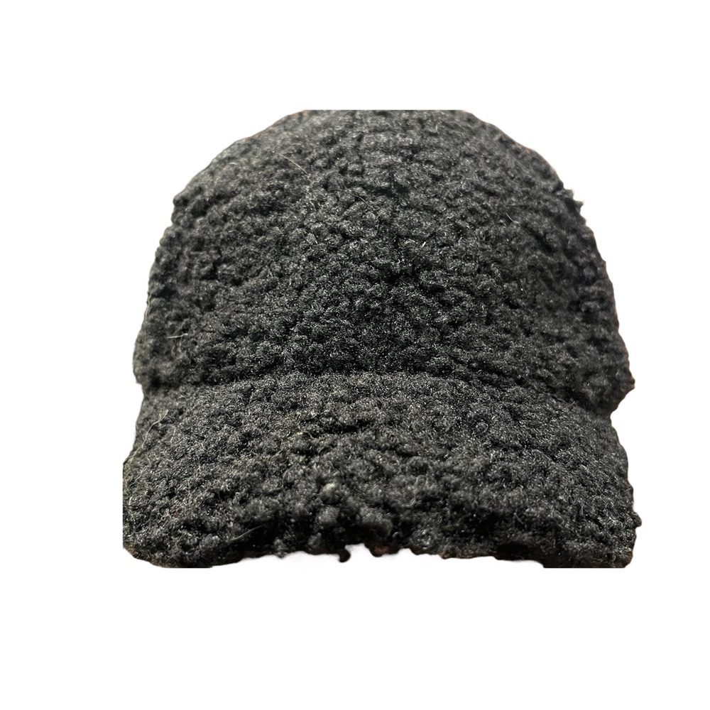 H&M Women’s Black Faux Shearling Baseball Hat Size XS/S​​​​​​